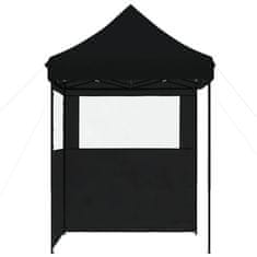 Vidaxl Zložljivi pop-up šotor za zabave 2 stranici črna