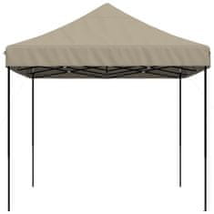 Vidaxl Zložljivi pop-up šotor za zabave taupe 410x279x315 cm
