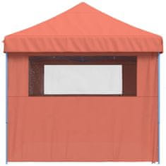Vidaxl Zložljivi pop-up šotor za zabave 4 stranice terakota