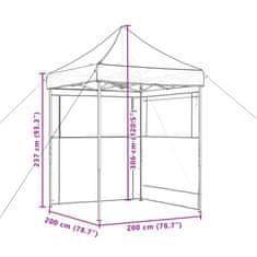 Vidaxl Zložljivi pop-up šotor za zabave 2 stranici bordo