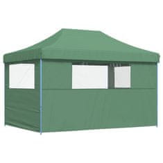 Vidaxl Zložljivi pop-up šotor za zabave 3 stranice zelena