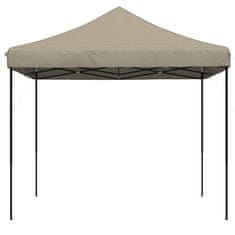Vidaxl Zložljivi pop-up šotor za zabave taupe 292x292x315 cm