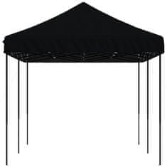 Vidaxl Zložljivi pop-up šotor za zabave črn 580x292x315 m