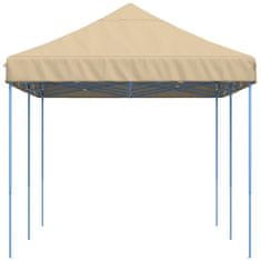 Vidaxl Zložljivi pop-up šotor za zabave bež 580x292x315 m