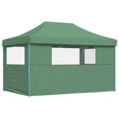 Vidaxl Zložljivi pop-up šotor za zabave 3 stranice zelena