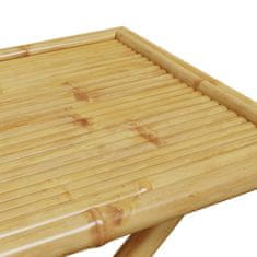Vidaxl Bistro garnitura 5-delna temno sive blazine bambus
