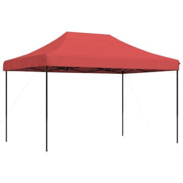 Vidaxl Zložljivi pop-up šotor za zabave burgundski 410x279x315 cm