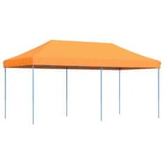 Vidaxl Zložljivi pop-up šotor za zabave oranžna 580x292x315 m
