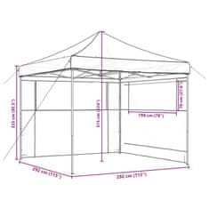 Vidaxl Zložljivi pop-up šotor za zabave 2 stranici bež