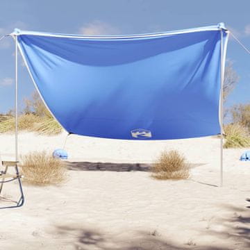 Vidaxl vidaXL Nadstrešek za na plažo z utežmi, moder, 304 x 300 cm