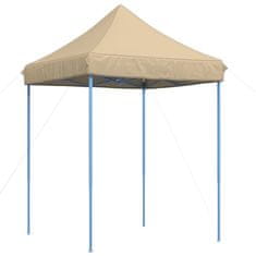 Vidaxl Zložljivi pop-up šotor za zabave bež 200x200x306 cm