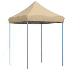 Vidaxl Zložljivi pop-up šotor za zabave bež 200x200x306 cm