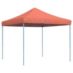 Vidaxl Zložljivi pop-up šotor za zabave terakota 292x292x315 m