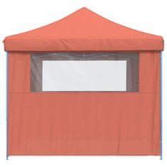 Vidaxl Zložljivi pop-up šotor za zabave 4 stranice terakota