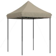 Vidaxl Zložljivi pop-up šotor za zabave taupe 200x200x306 cm