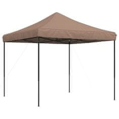 Vidaxl Zložljivi pop-up šotor za zabave rjav 292x292x315 m