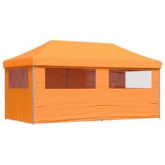 Vidaxl Zložljivi pop-up šotor za zabave 4 stranice oranžen