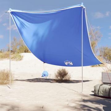 Vidaxl vidaXL Nadstrešek za na plažo z utežmi, moder, 214 x 236 cm
