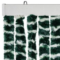 Vidaxl Zavesa proti mrčesu zelena in bela 100x230 cm šenilja