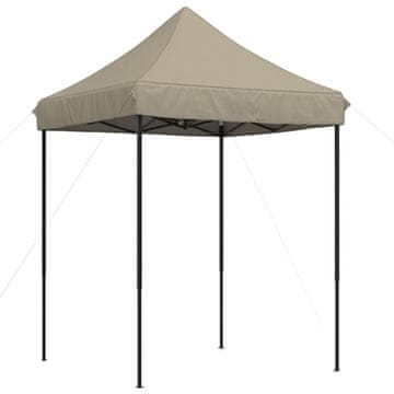 Vidaxl Zložljivi pop-up šotor za zabave taupe 200x200x306 cm