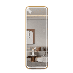 S6 Steklarstvo Šest LED ogledalo S623A, 60x170cm, z zlatim okvirjem za hodnik/predsobo ali garderobo