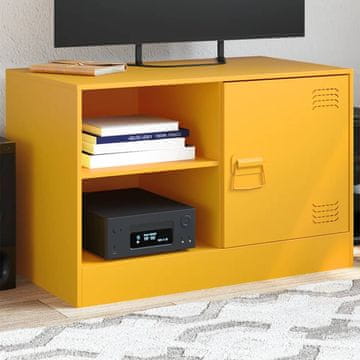 Vidaxl vidaXL TV stojalo gorčično rumeno 67x39x44 cm jeklo
