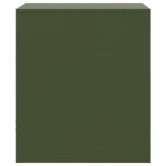 Vidaxl Nočna omarica 2 kosa olivno zelena 34,5x39x44 cm jeklo
