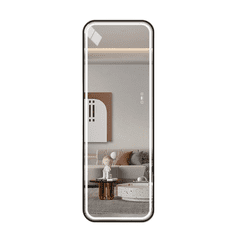 S6 Steklarstvo Šest LED ogledalo S623B, 60x170cm, s črnim okvirjem, LED ogledalo hodnik