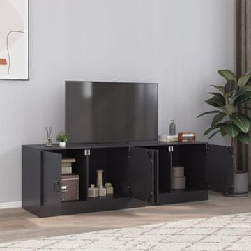 Vidaxl vidaXL TV omarice, komplet 2 kosov, črne, 67x39x44 cm, jeklo