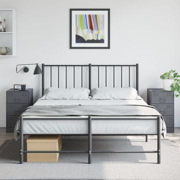 Vidaxl vidaXL Nočne omarice, komplet 2, antracit, 34,5 x 39 x 62 cm, jeklo