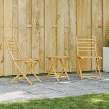 Vidaxl vidaXL 3-delni bistro set, bambus