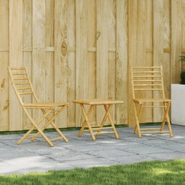 Vidaxl vidaXL 3-delni bistro set, bambus