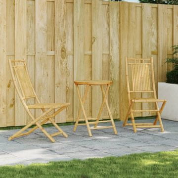 Vidaxl vidaXL 3-delni bistro set, bambus