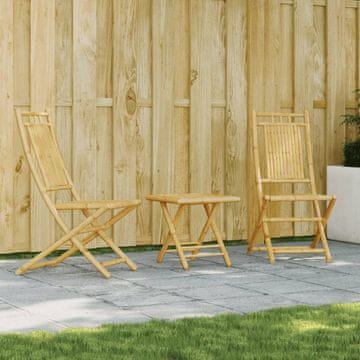 Vidaxl vidaXL 3-delni bistro set, bambus