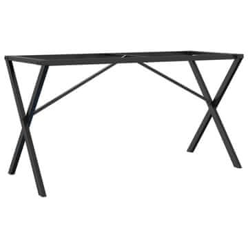 Vidaxl Noge za jedilno mizo X-okvir 140x60x73 cm jeklo