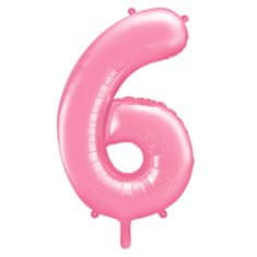 Moja zabava Balon številka 6 pink 