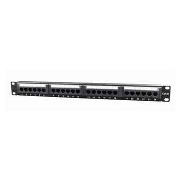 CABLEXPERT Patch panel CAT5E 24-portov, 1U
