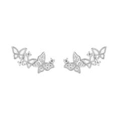 Preciosa Dolgi srebrni uhani Butterfly Waltz Candy 5399 00