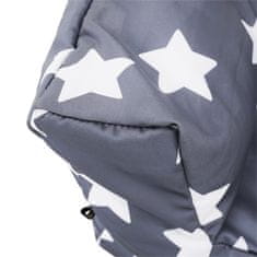 KONDELA Sedežna vreča Lurko - siva/bela/zvezdasti vzorec