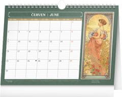 Notique Namizni koledar 2025: Alfons Mucha, 30 × 21 cm