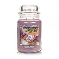 Village Candle Dišeča sveča v steklu Sivka z morsko soljo (Lavender Sea Salt) 602 g