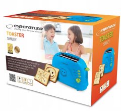 Esperanza 750W zabaven opekač kruha SMILEY moder
