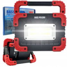 Bass Polska Prenosni akumulatorski gradbeni LED 20W reflektor COB 6000mAh USB