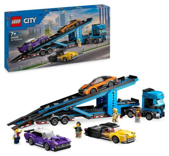 LEGO City 60408 Tovornjak za prevoz športnih avtomobilov