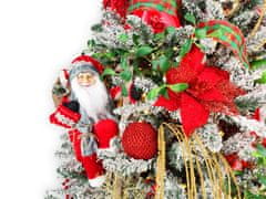 LAALU.cz Okrašeno umetno božično drevo s 87 okraski SANTA CLAUS 150 cm drevo s stojalom in božičnimi okraski