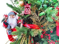 LAALU.cz Komplet božičnih okraskov 106 kosov v škatli SANTA CLAUS za božično drevo 120-210 cm