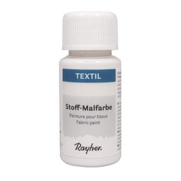 Rayher.	 Barva za tekstil, bela, 50ml