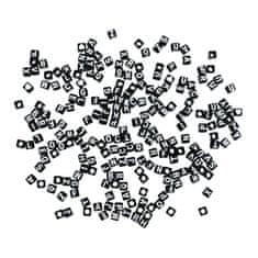 Rayher.	 Perle črke, plastične, kocke, črne, 5x5mm, 40g