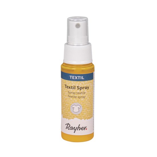 Rayher.	 Sprej za tekstil, rumen, 50 ml