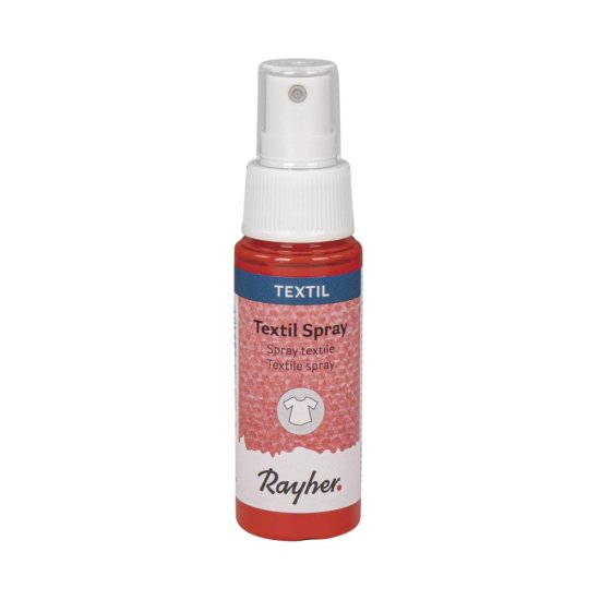 Rayher.	 Sprej za tekstil, rdeč, 50 ml